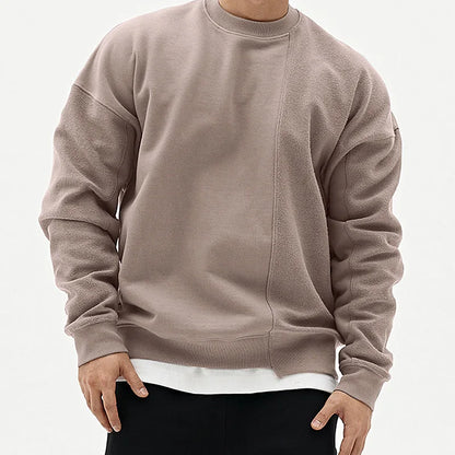 Men’s Hip Hop Gym O-Neck Sports Hoodie – Casual Loose Fit Fitness Sweatshirt