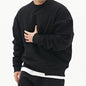 Men’s Hip Hop Gym O-Neck Sports Hoodie – Casual Loose Fit Fitness Sweatshirt