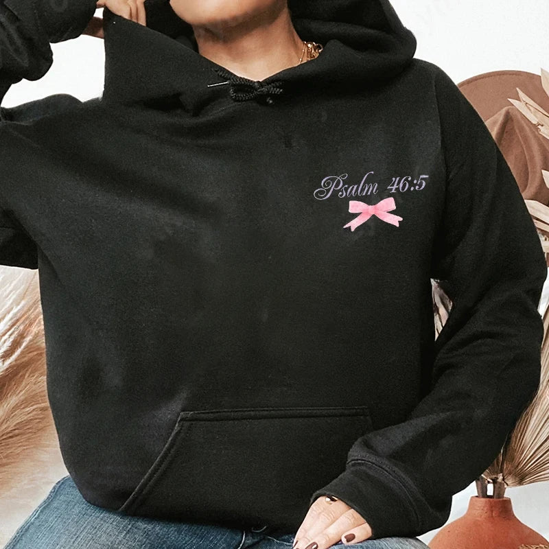 Women’s Butterfly &amp; Letter Print Christian Hoodie – Jesus God Graphic Harajuku Pullover