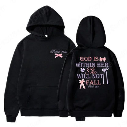 Women’s Butterfly &amp; Letter Print Christian Hoodie – Jesus God Graphic Harajuku Pullover