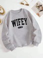 Wifey Letter Print Women’s Pullover Sweatshirt