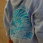 PINK PALM PUFF Embroidery Women’s Hoodie – Autumn/Winter Plus Velvet Casual Sweatshirt