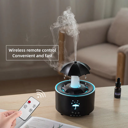Cloud Rain Humidifier & Aroma Diffuser with Remote Control and Night Light