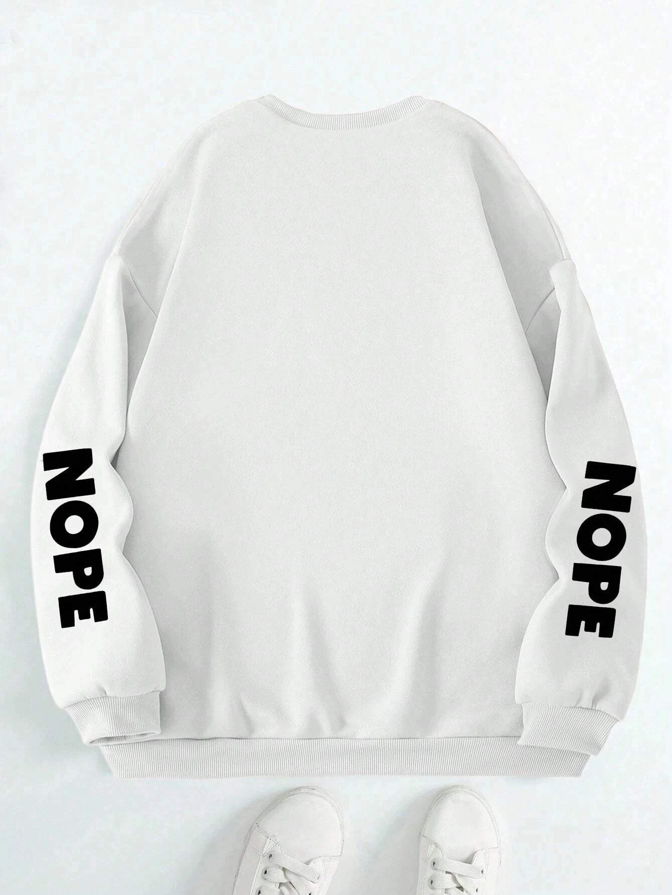 Nope Not Today” Cartoon Cat Print Women’s Fleece Hoodie – Hip Hop Casual Pullover