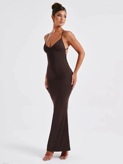Elegant Ruffle Sleeve Belted Maxi Dress