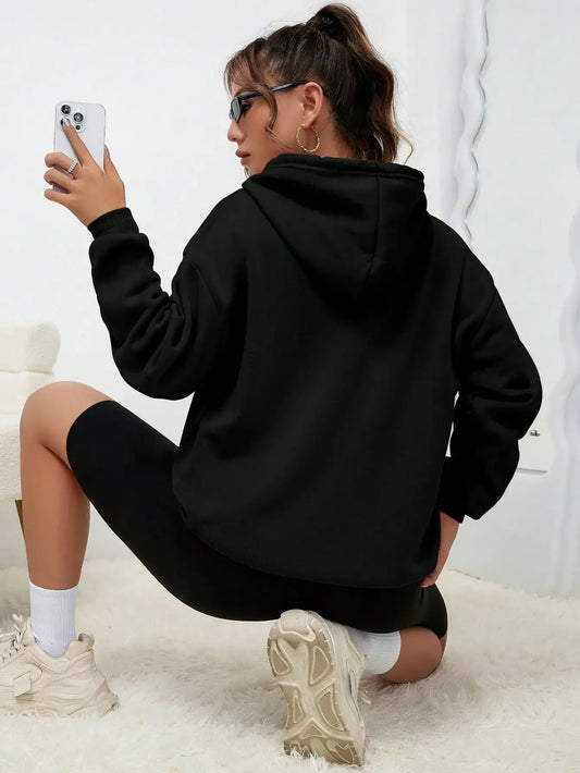 Los Angeles Art Letter Print Women’s Streetwear Sweatshirt – American Style Hip Hop Hoodie