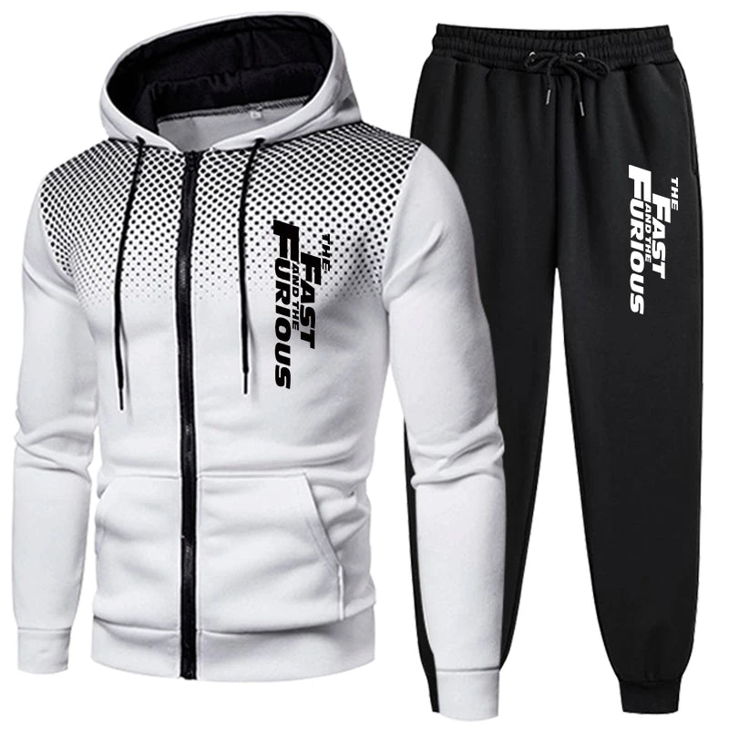 Men’s Casual Hoodie &amp; Jogger Sweatpants Tracksuit – Autumn/Winter Sportswear Set