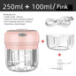 Mini Wireless Electric Garlic Crusher – 100ml/250ml USB Rechargeable Portable Chopper