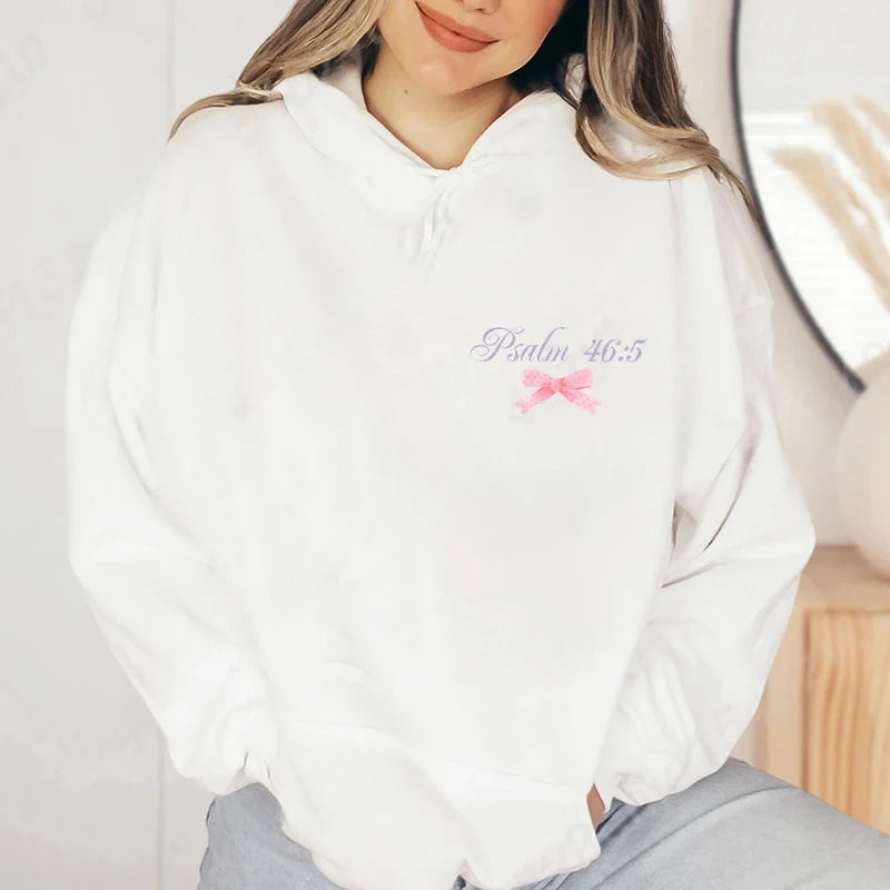 Women’s Butterfly &amp; Letter Print Christian Hoodie – Jesus God Graphic Harajuku Pullover