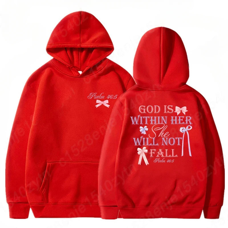 Women’s Butterfly &amp; Letter Print Christian Hoodie – Jesus God Graphic Harajuku Pullover