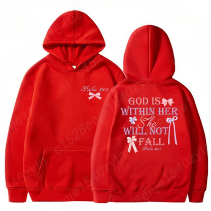 Women’s Butterfly &amp; Letter Print Christian Hoodie – Jesus God Graphic Harajuku Pullover