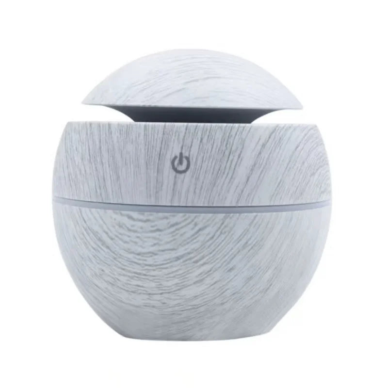 Mini Wood Grain Mushroom Air Humidifier – USB Ultrasonic Aroma Diffuser