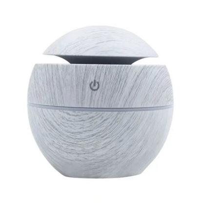 Mini Wood Grain Mushroom Air Humidifier – USB Ultrasonic Aroma Diffuser