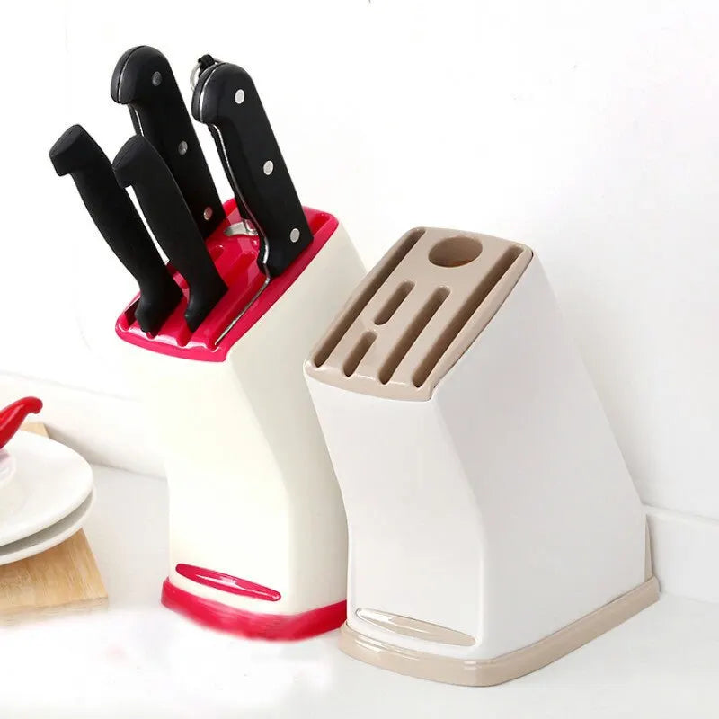 Multi-Function Plastic Knife &amp; Cutlery Stand with Drainage