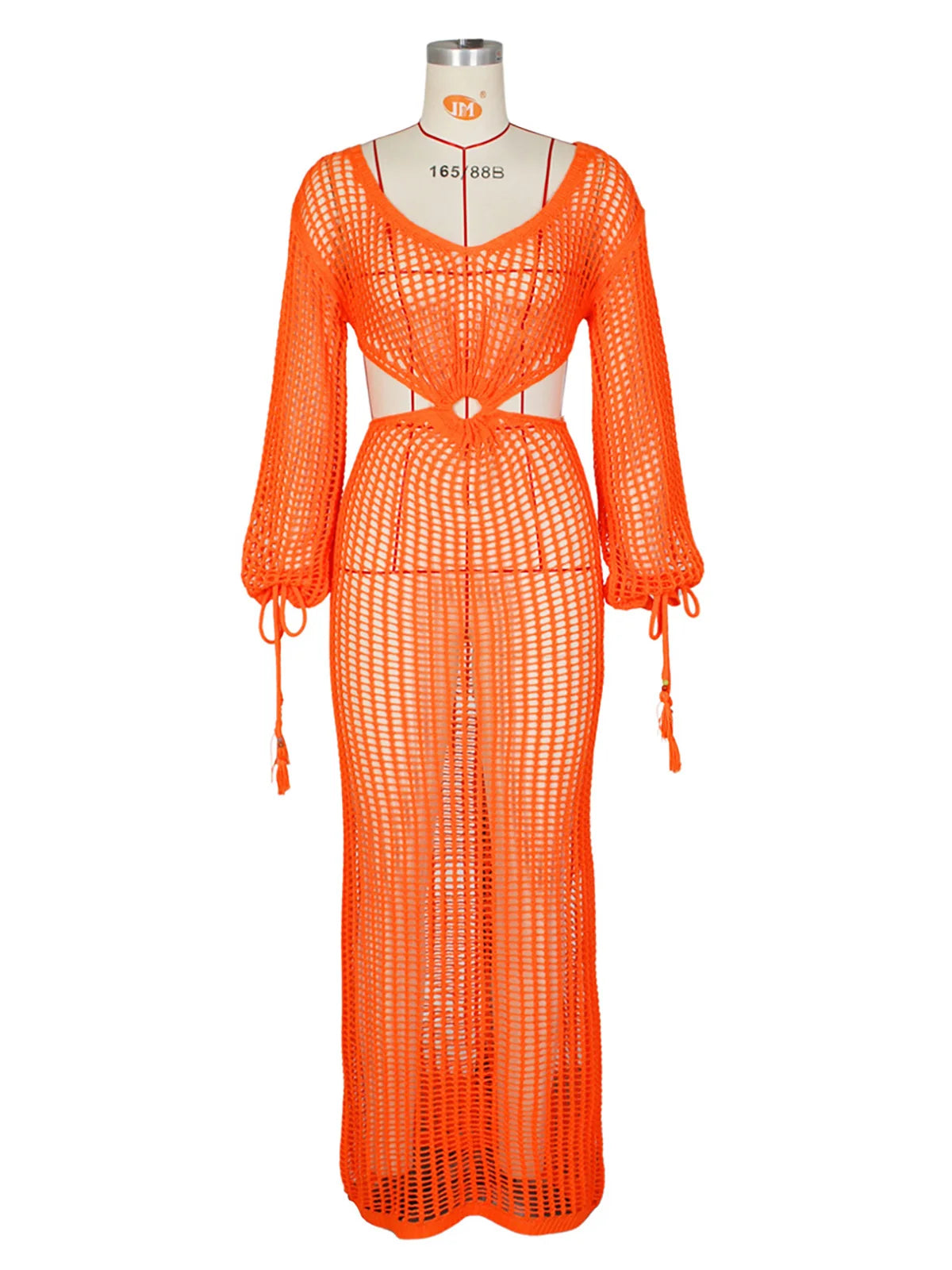 Sexy Crochet Knited Hollow Out Bodycon Long Dress