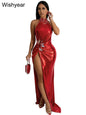 Ellafads Asymmetrical One-Shoulder Maxi Dress
