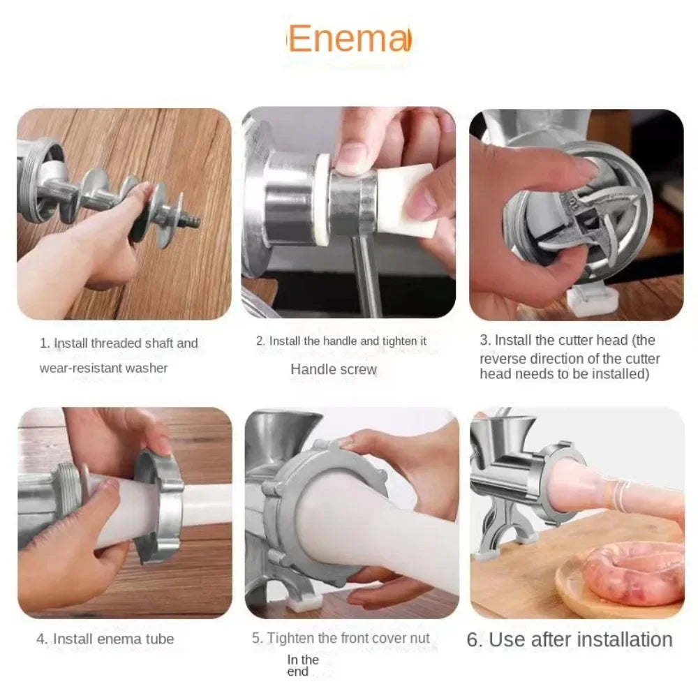 Heavy Duty Manual Meat Grinder &amp; Multi-Function Kitchen Mincer