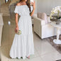 Elegant Ruffle Sleeve Belted Maxi Dress