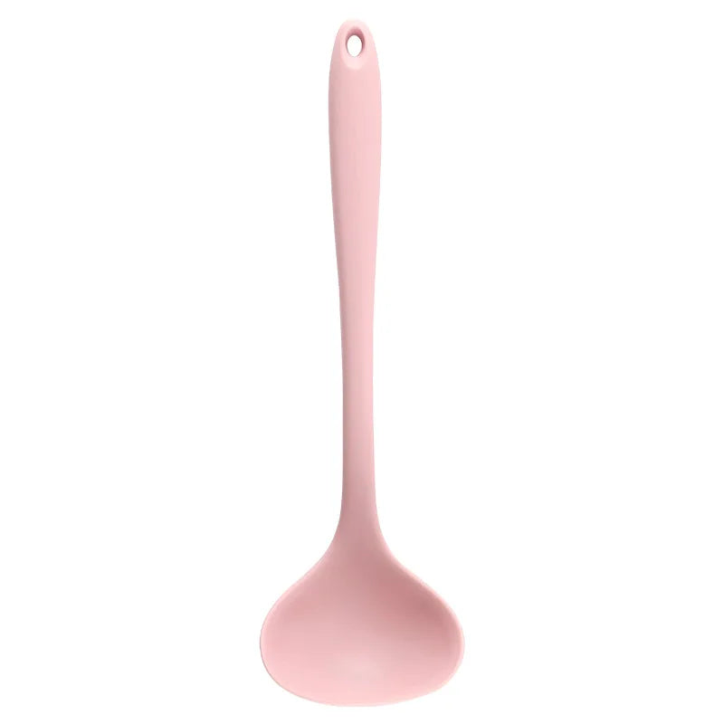 Long Handle Silicone Soup Spoon – Japanese Style Ladle
