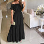 Elegant Ruffle Sleeve Belted Maxi Dress