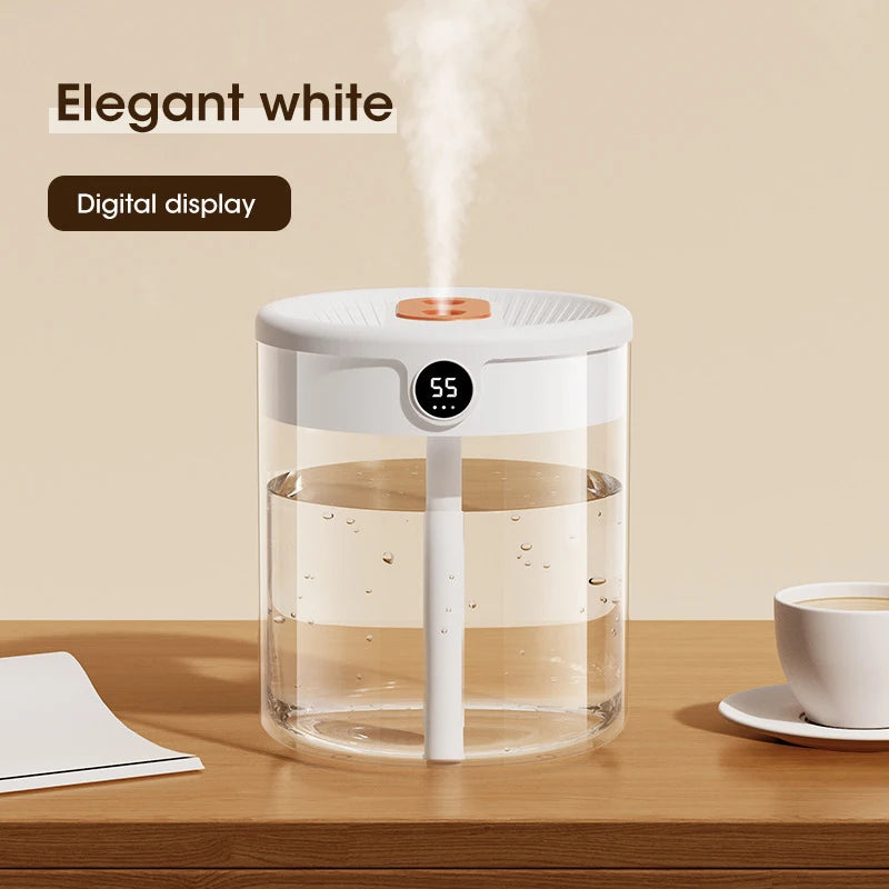 Niye Hotselling 2L Double Nozzle Air Humidifier with LCD Humidity Display &amp; Aroma Diffuser