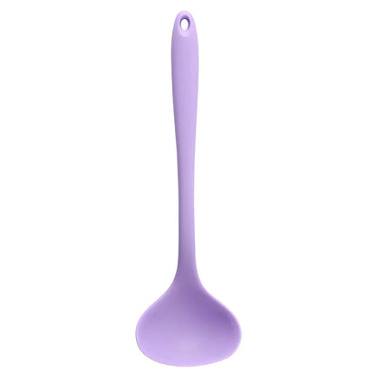Long Handle Silicone Soup Spoon – Japanese Style Ladle