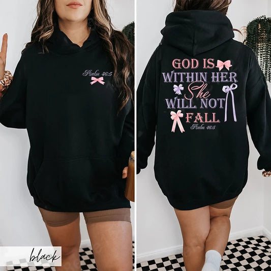Women’s Butterfly &amp; Letter Print Christian Hoodie – Jesus God Graphic Harajuku Pullover