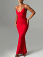 Elegant Ruffle Sleeve Belted Maxi Dress
