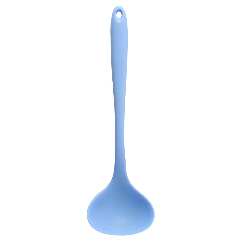 Long Handle Silicone Soup Spoon – Japanese Style Ladle