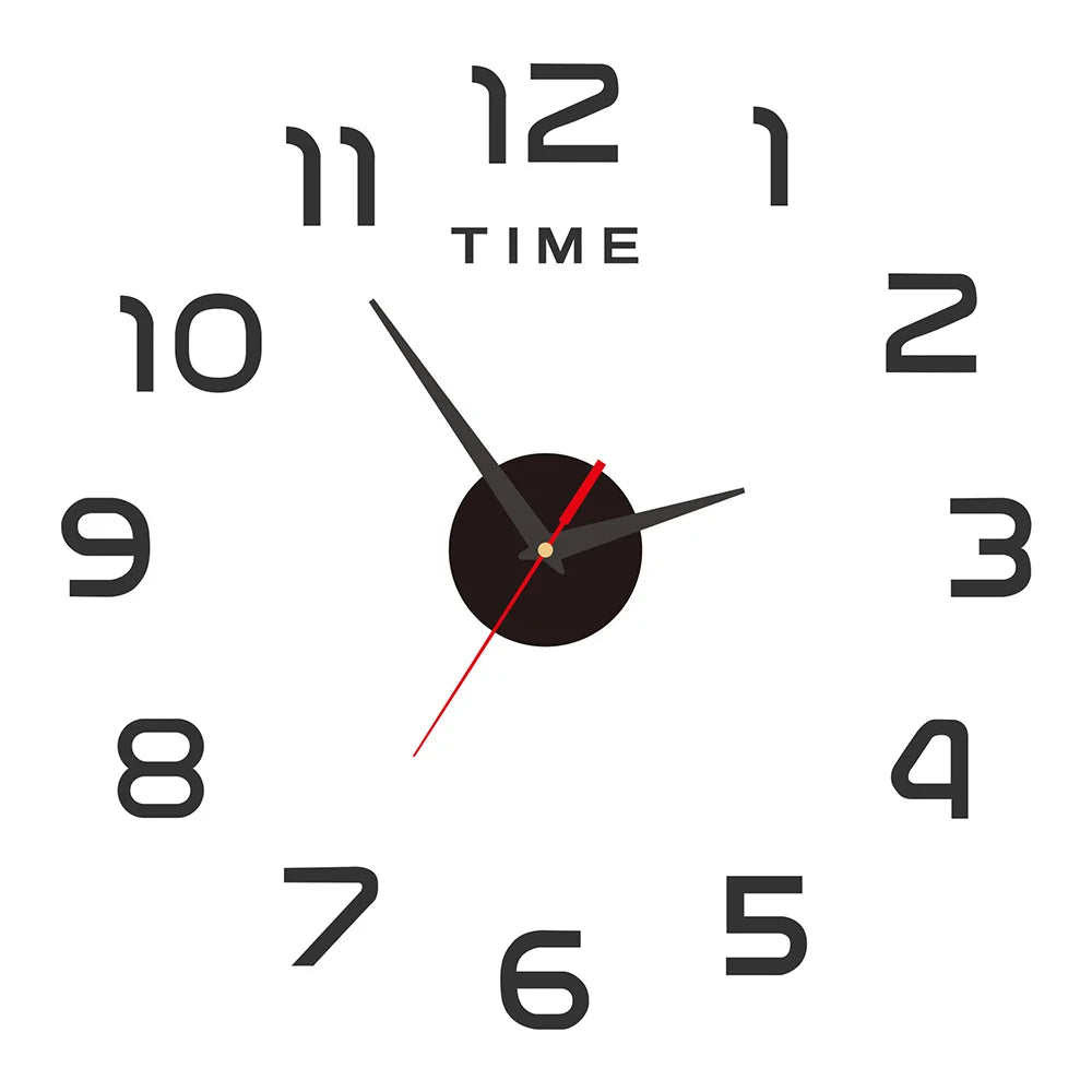 3D Wall Decal Decorative Clock