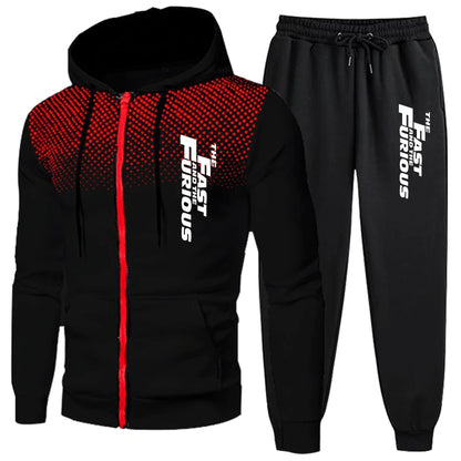 Men’s Casual Hoodie &amp; Jogger Sweatpants Tracksuit – Autumn/Winter Sportswear Set
