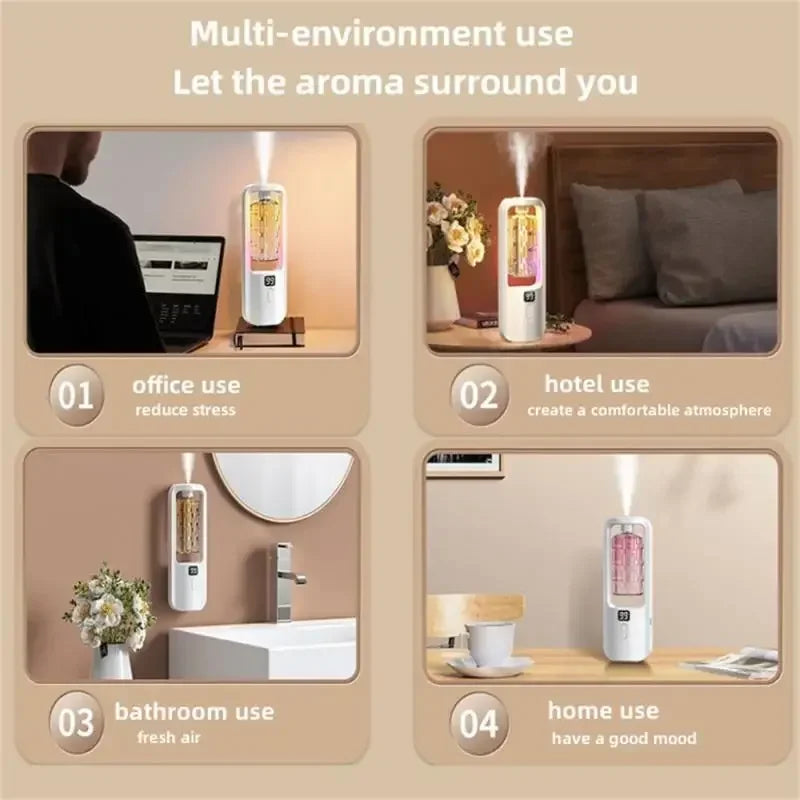 Wall-mounted Diffuser Oil Aromatherapy Machine Air Purifying Automatic Diffuser Toilet Deodorization Fragrance Humidifier