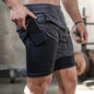 Running Shorts - Men's 2-in-1 Quick Dry Gym Sports Shorts