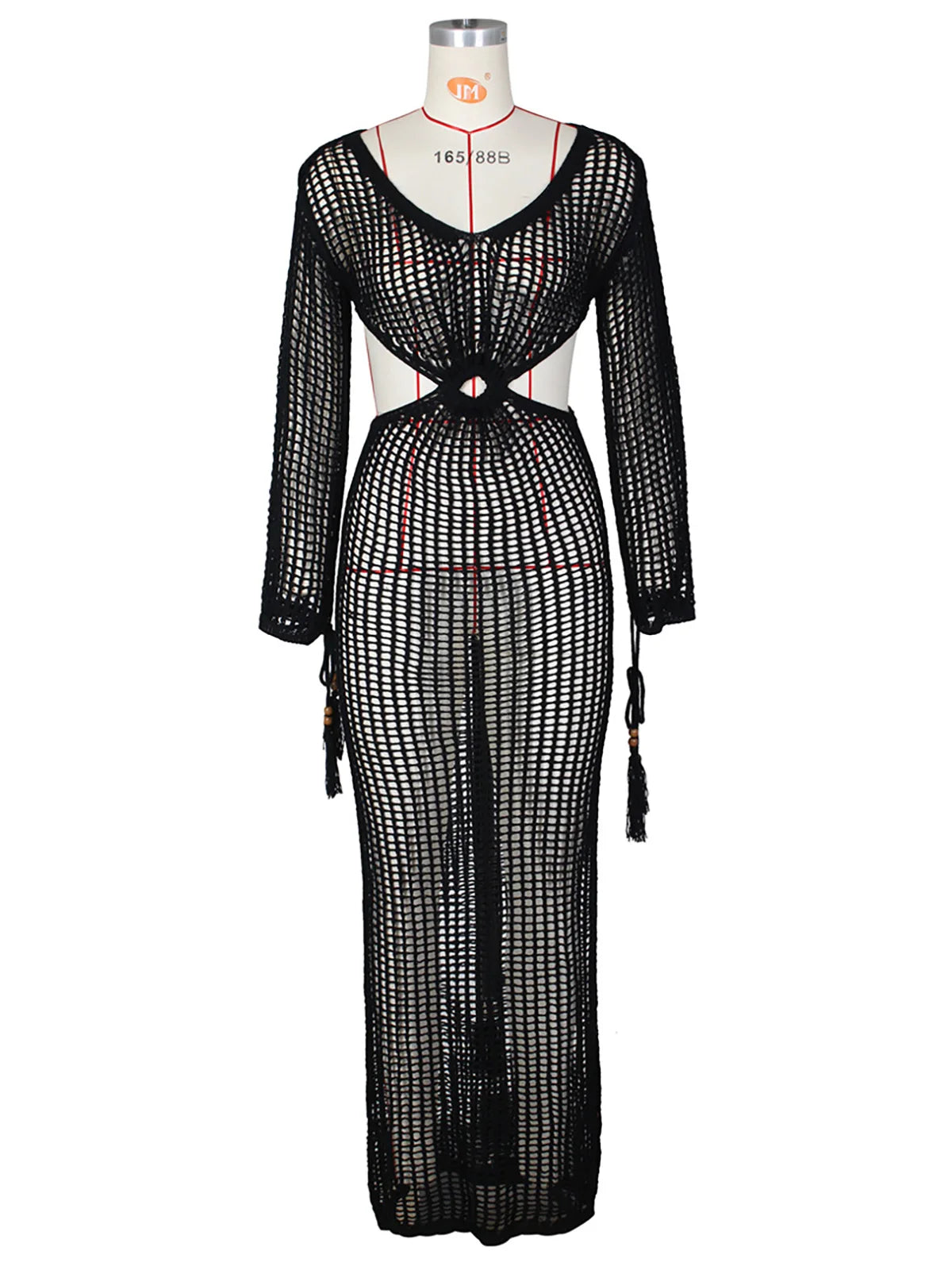 Sexy Crochet Knited Hollow Out Bodycon Long Dress