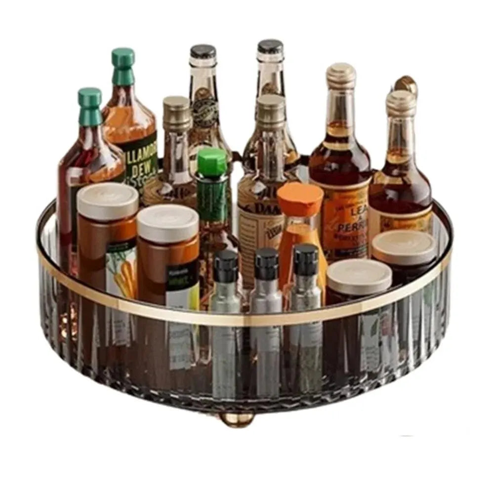 Rotating Tray Spice Rack Turntable Organizer with Base