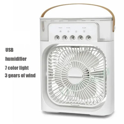 Portable 3-in-1 Air Cooler, Humidifier & Fan with LED Light