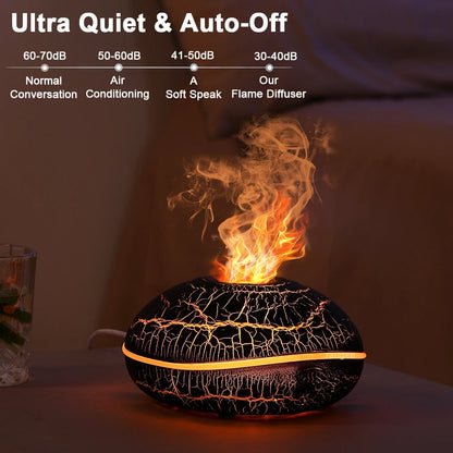 Flame Humidifier Essential Oil Diffuser with Night Lamp
