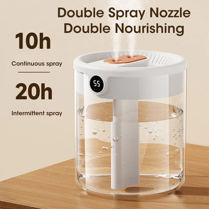 Niye Hotselling 2L Double Nozzle Air Humidifier with LCD Humidity Display &amp; Aroma Diffuser