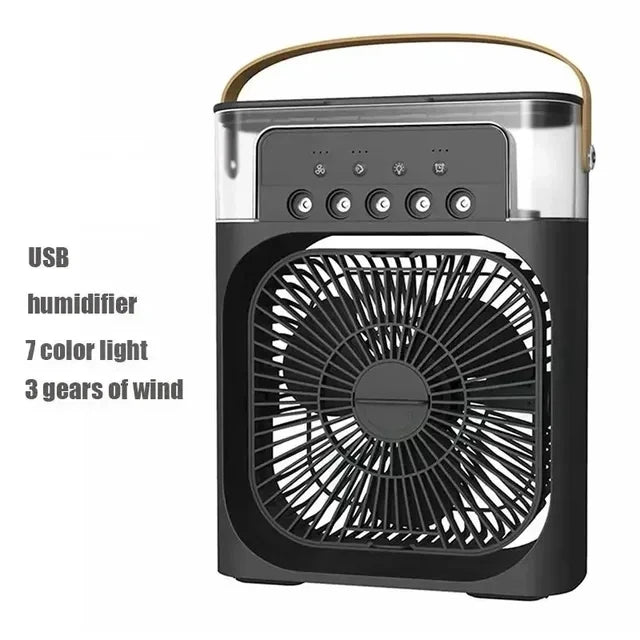 Portable 3-in-1 Air Cooler, Humidifier & Fan with LED Light