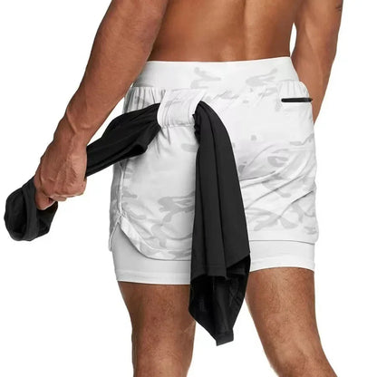 Running Shorts - Men's 2-in-1 Quick Dry Gym Sports Shorts