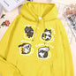 American Style Coffee Cat Hoodie – Unisex Oversized Fleece Streetwear Sweatshirt
