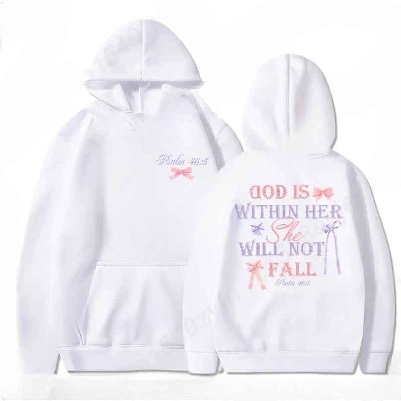 Women’s Butterfly &amp; Letter Print Christian Hoodie – Jesus God Graphic Harajuku Pullover