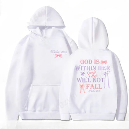 Women’s Butterfly &amp; Letter Print Christian Hoodie – Jesus God Graphic Harajuku Pullover