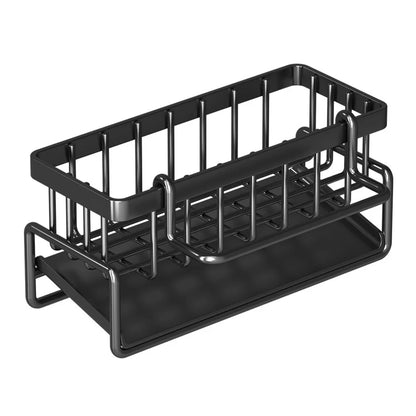 Stainless Steel Sink Drain Rack &amp; Sponge Storage Organizer