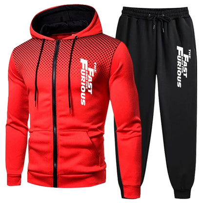 Men’s Casual Hoodie &amp; Jogger Sweatpants Tracksuit – Autumn/Winter Sportswear Set