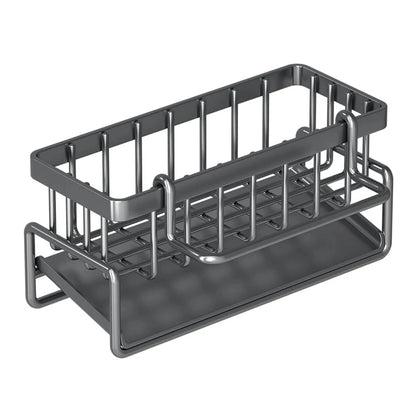 Stainless Steel Sink Drain Rack &amp; Sponge Storage Organizer